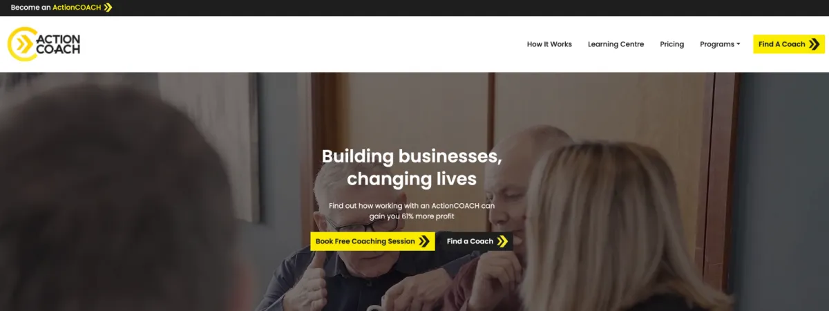Business coaching website - Building businesses, changing lives