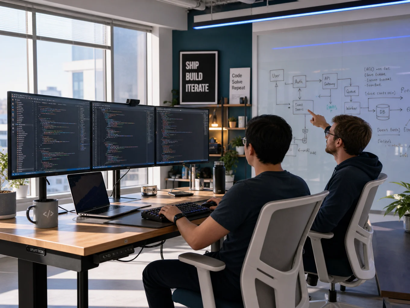 Software Developers coding custom web solutions