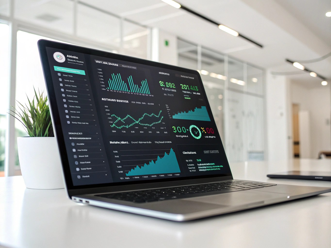 Dashboard displaying connected social media accounts